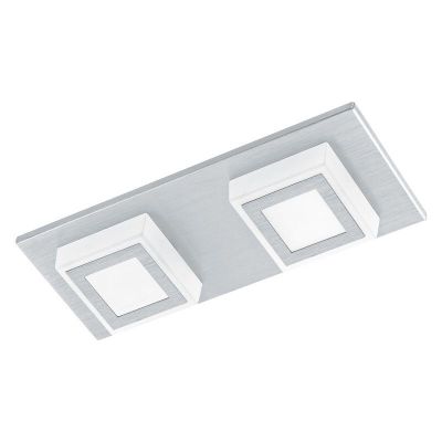 Lampă de tavan argintie din plastic, Elsien, 3W, LED 3000K