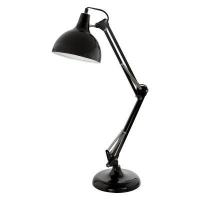 Lampă de birou neagră din metal, Josha, con întrerupător