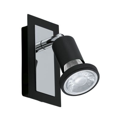 Spot LED de tavan negru din oțel, Tisha, con întrerupător