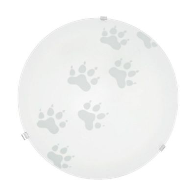 Plafonieră albă din sticlă, Bada