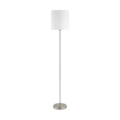 Lampadar alb din textil, Abano, con întrerupător