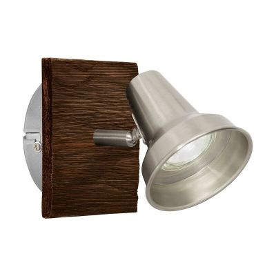 Spot LED de tavan maro din lemn, Olmo