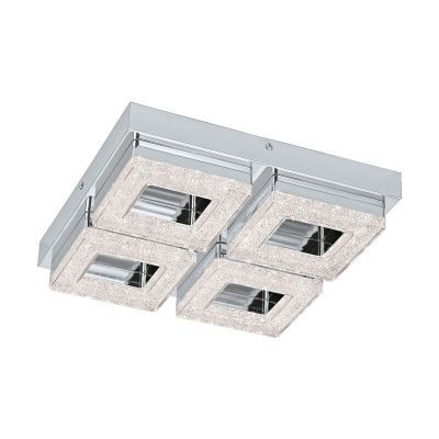 Aplică de perete crom din plastic, Arjo, 4W, LED 3000K