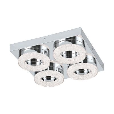 Aplică de perete crom din plastic, Arjo, 4W, LED 3000K