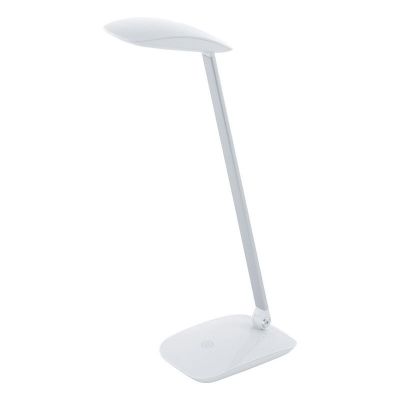 Lampă de birou albă din plastic, Arslan, 5W, LED 4000K, cu întrerupător tactil