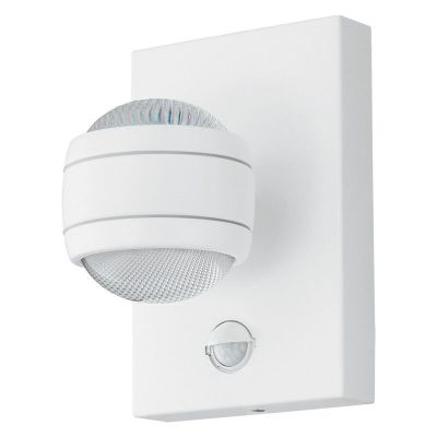 Aplică exterior cu senzor de mișcare albă din plastic, Bastien, IP44