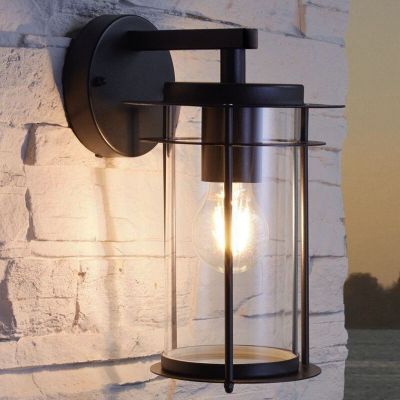 Lampă exterior neagră din sticlă, Bijou, IP44