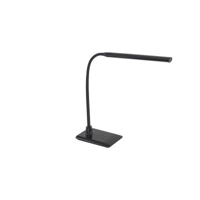 Lampă de birou neagră din plastic, Brennan, 5W, LED 4000K, cu întrerupător tactil