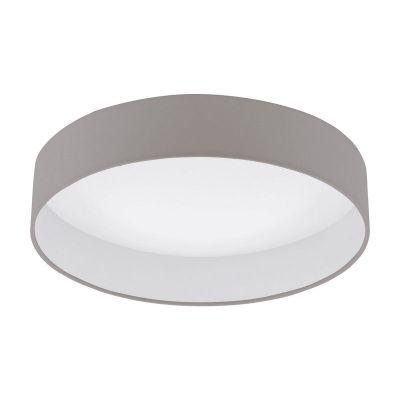 Plafonieră taupe din textil, Guido, 18W, LED 3000K