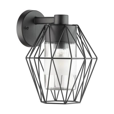 Lampă exterior neagră din metal, Stan, IP44