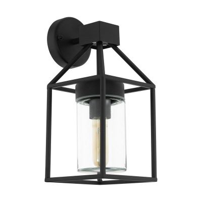 Lampă exterior neagră din metal, Riff, IP44