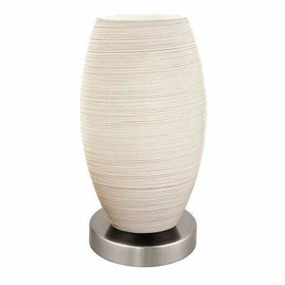 Lampă de masă nichel din oțel, Angelino, con întrerupător