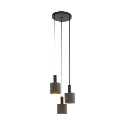 Lustră pentru masă de dining maro din metal, Mies