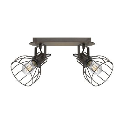 Spot LED de tavan maro din lemn, Tjarda