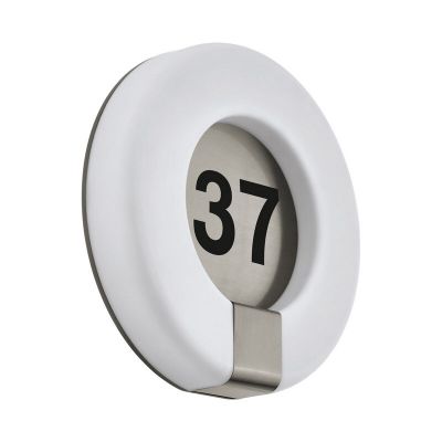 Număr de casă iluminat alb din plastic, Evin, 15W, LED reglabil de la alb cald la alb rece, IP44, con telecomando