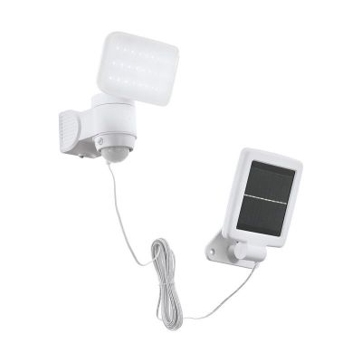Aplică solară exterior albă din plastic, Frits, 5W, LED 6500K, IP44