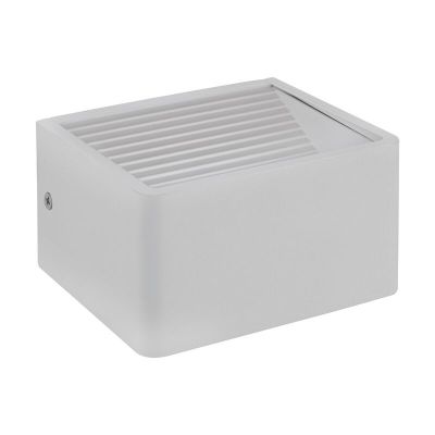 Lampă exterior albă din aluminiu, Nicoliene, 6W, LED 3000K, IP65