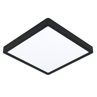 Plafonieră smart neagră din plastic, Geraldo, 19,5W, LED reglabil de la alb cald la alb rece, IP44