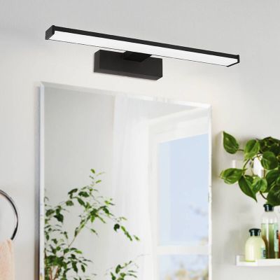 Lampă cu senzor neagră din plastic, Nancy, 7,4W, LED 4000K, IP44
