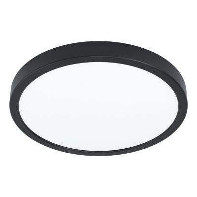 Plafonieră baie neagră din oțel, Pascale, 20W, LED 3000K, IP44