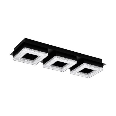 Lampă de tavan neagră din oțel, Arjo, 4W, LED 3000K