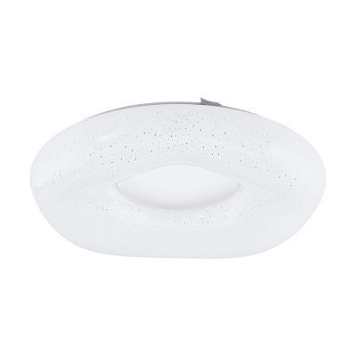 Lampă de tavan albă din oțel, Ziya, 18W, LED reglabil de la alb cald la alb rece