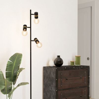 Lampadar negru din aluminiu, Jelger, con întrerupător