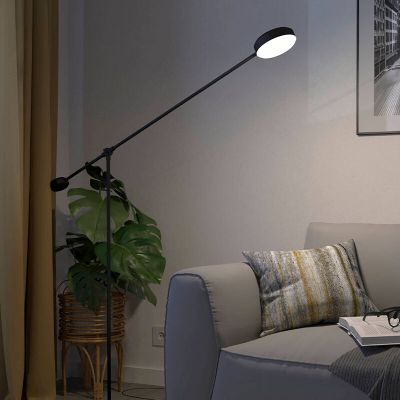 Lampă de citit neagră din aluminiu, Thies, 24W, LED 3000K, dimmabil în 3 trepte