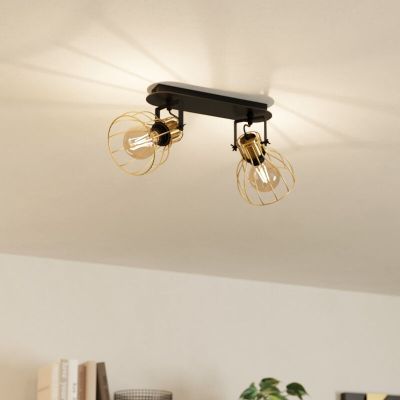 Spot LED de tavan auriu din aluminiu, Tjarda