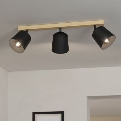 Spot LED de tavan maro din lemn, Teddy