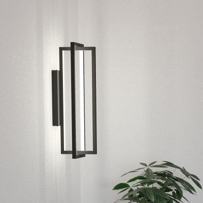 Aplică de perete neagră din aluminiu, Lianne, 15,5W, LED reglabil de la alb cald la alb rece, dimmabil în 3 trepte