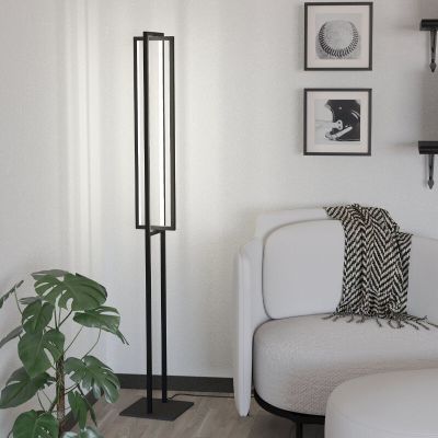 Lampadar negru din aluminiu, Lianne, 34W, LED reglabil de la alb cald la alb rece, dimmabil în 3 trepte