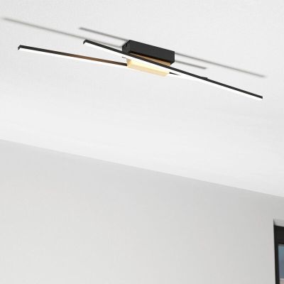 Plafonieră neagră din aluminiu, Leintje, 13W, LED 3000K