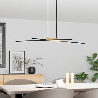 Lustră neagră din aluminiu, Leintje, 13W, LED 3000K
