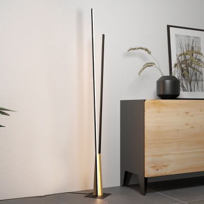 Lampadar negru din aluminiu, Leintje, 12,8W, LED 3000K, con întrerupător