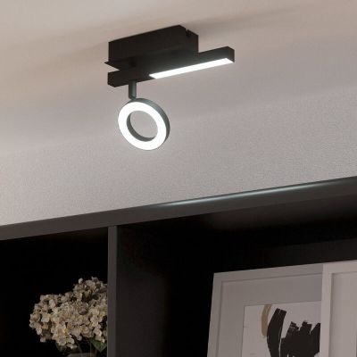 Spot LED de tavan negru din aluminiu, Madelinde, 3,2W, LED 3000K