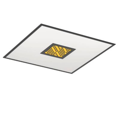 Plafonieră neagră din aluminiu, Vinesh, 36W, LED RGBW, dimmabil în 3 trepte