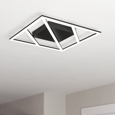 Lampă de tavan neagră din aluminiu, Kenley, 21W, LED reglabil de la alb cald la alb rece, dimmabil în 3 trepte