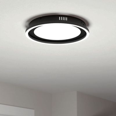 Plafonieră neagră din aluminiu, Thijn, 11,5W, LED reglabil de la alb cald la alb rece, dimmabil în 3 trepte