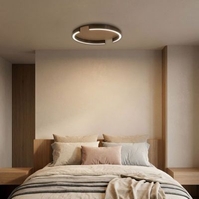 Lampă de tavan bronz din aluminiu, Copertino, 23W, LED white switch, dimmabil în 3 trepte