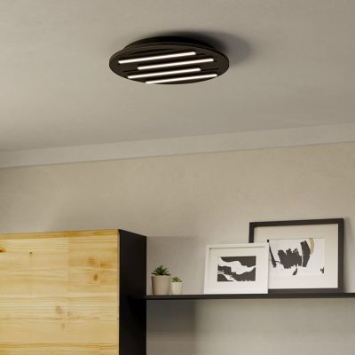Lampă de tavan neagră din aluminiu, Pitrignani, 5W, LED RGBW, con telecomando