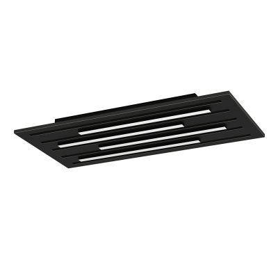 Lampă de tavan neagră din aluminiu, Pitrignani, 30W, LED RGBW, con telecomando