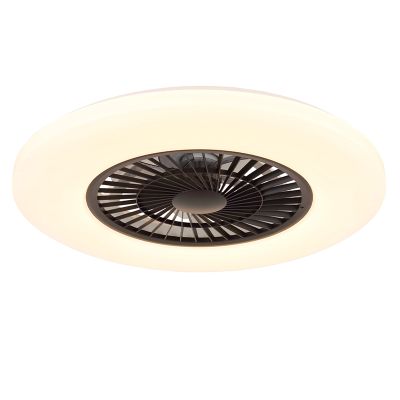Ventilator de tavan modern, alb, din plastic, Kjelt, 40W, LED RGBW, cu telecomandă