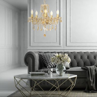 Candelabru auriu din metal, Mahsa
