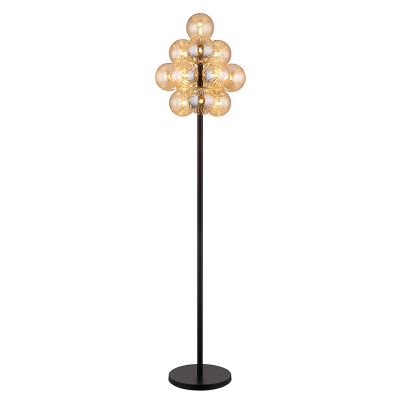 Lampadar chihlimbar din sticlă, Ozan, con întrerupător