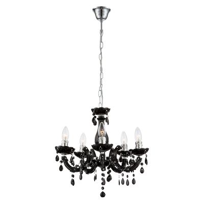 Candelabru negru din acril, Monica