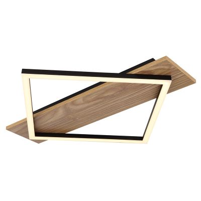 Plafonieră neagră din metal, Beniamino, 18W, LED 3000K