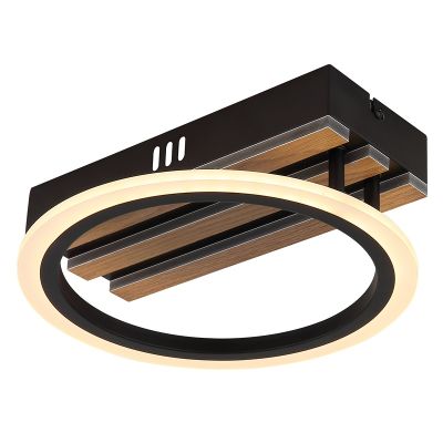 Plafonieră neagră din metal, Benedicte, 10W, LED white switch