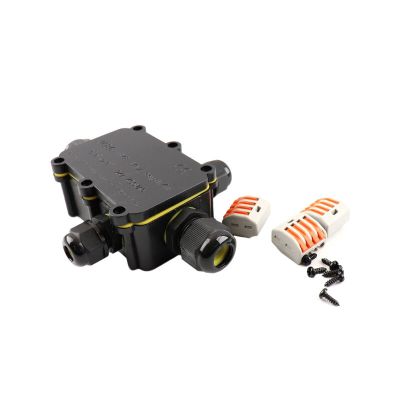 Cuplaj de cablu impermeabil cu 4 căi, cu mufă Wago în interior, IP68