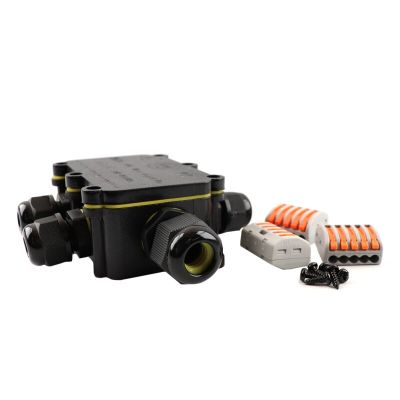 Cuplaj de cablu impermeabil cu 5 căi, cu mufă Wago în interior, IP68